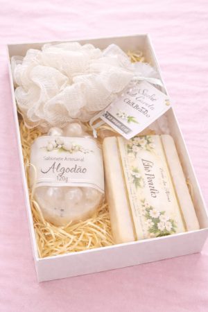 Kit algodão mais sachê Mais bucha vegetal